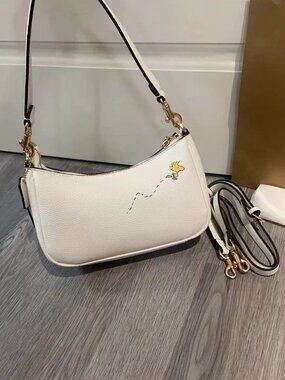 COACH x PEANUTS Teri Shoulder Bag Snoopy Chalk Multi CBJ76 Outlet Free shipping